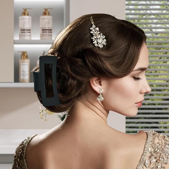 7 Pcs Spa Set, Facial Headband, Spa Headband and Wristband Set, Skincare Headband, College Style Girl Gift, Hair Accessories for Women and Girls (Black)