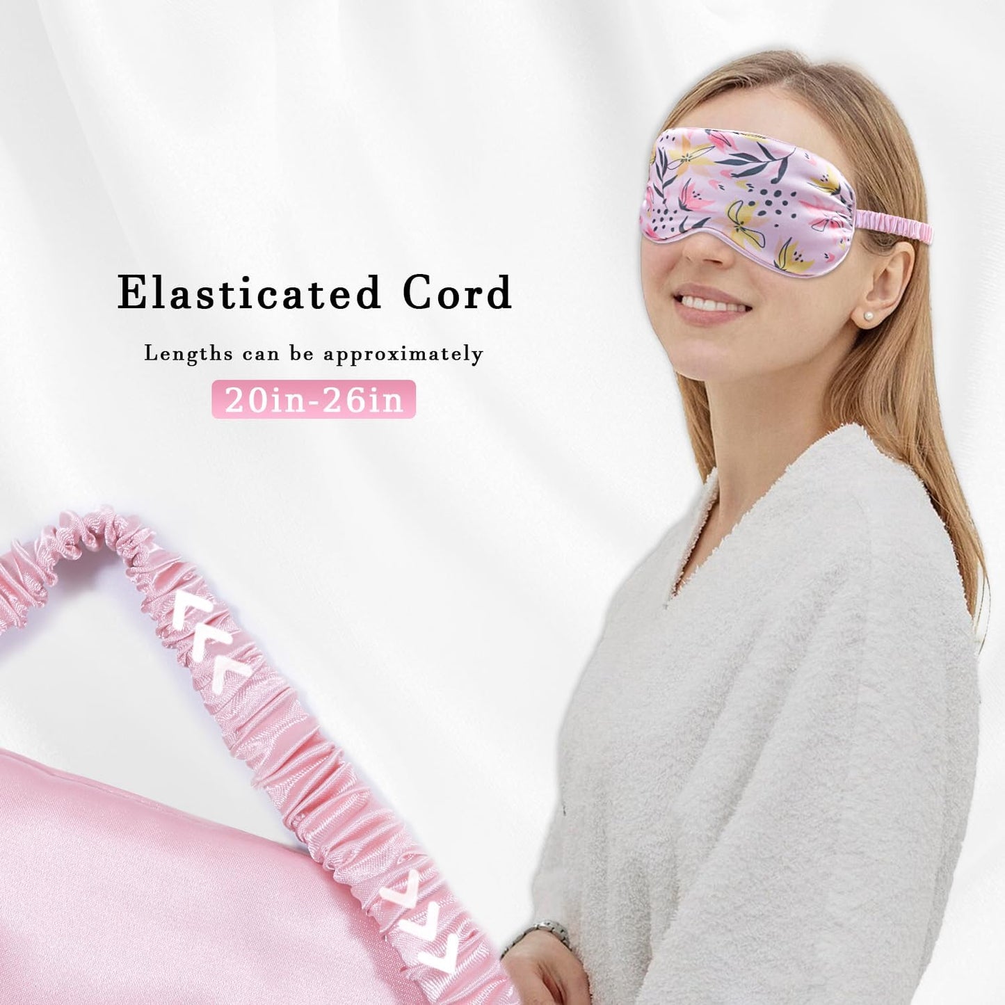 Cooling Eye Mask Silky Satin Sleep Mask with Cold Gel Weighted Microwave Heated Pad Eye Compress for Dry Eyes Care Sleeping Women Man Blackout Blindfold for Migraine Puffy Swollen