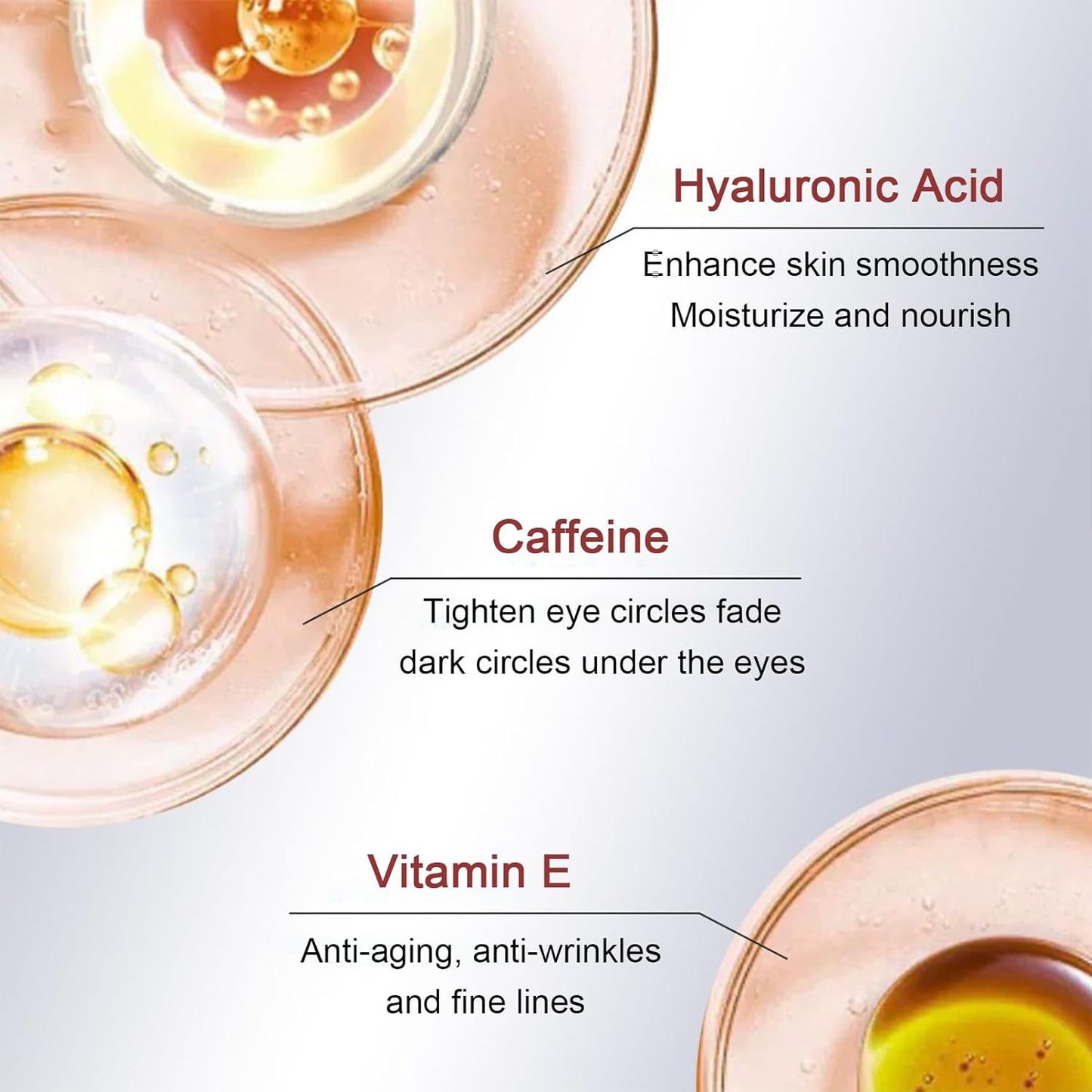 Caffeine Eye Cream for Dark Circles and Puffiness - Caffeine Under Eye Cream Anti Aging - Under Eye Serum for Puffiness Bags Wrinkles Fine Lines - Dark Circle Eye Cream Visible Firming Tightening