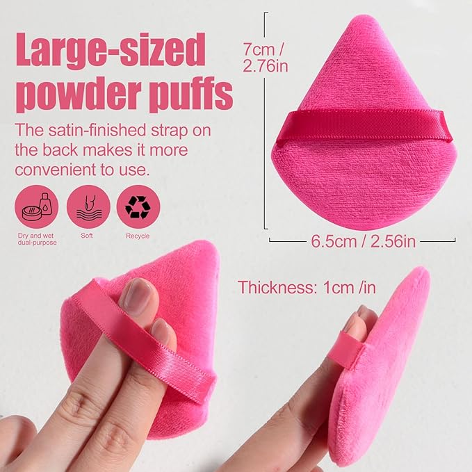 BS-MALL Makeup Sponge Set, Triangle Beauty Blender Puffs, 20 Pieces, Cosmetic Applicators (Pink)