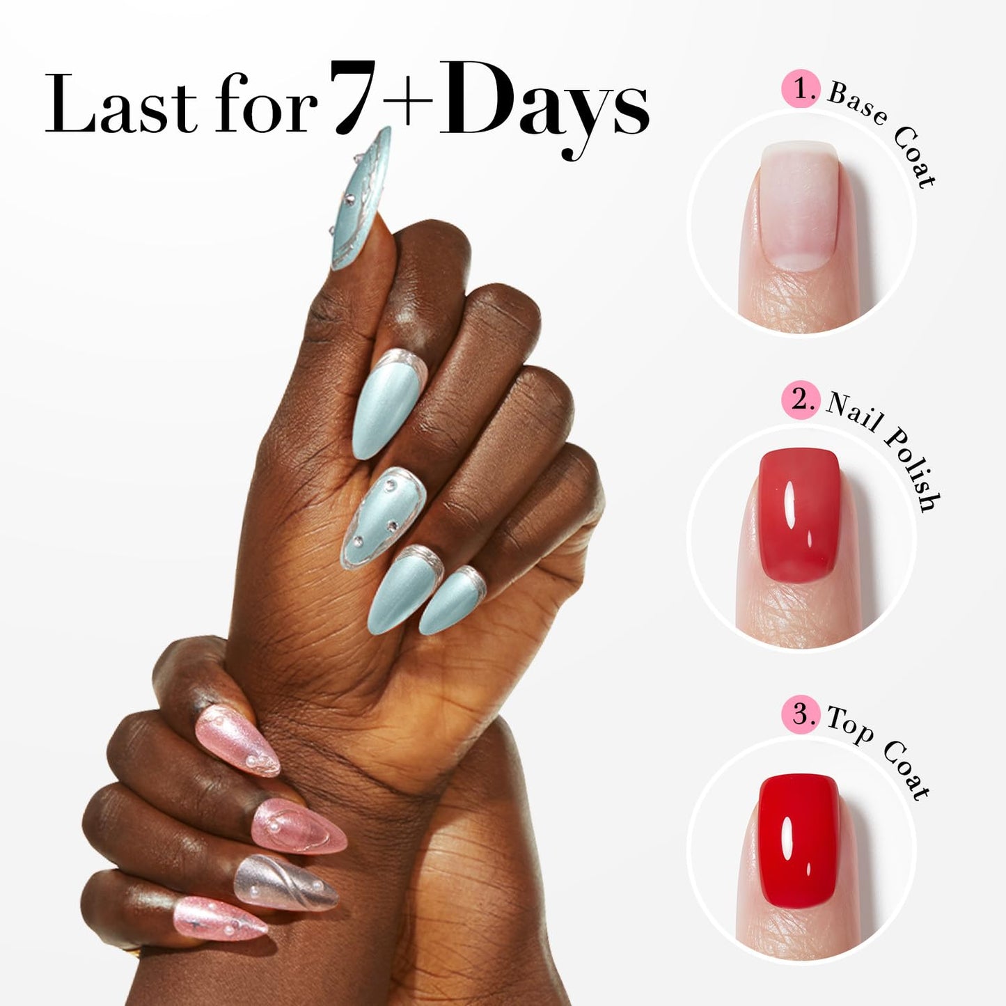 AZUREBEAUTY Nail Polish Shimmery Rose Pink Summer Nail Polish Quick Dry Natural Infinite Shine Nail Lacquer Fingernail Polish Strengthening Treatment Kit Salon-Quality for Women 10ml