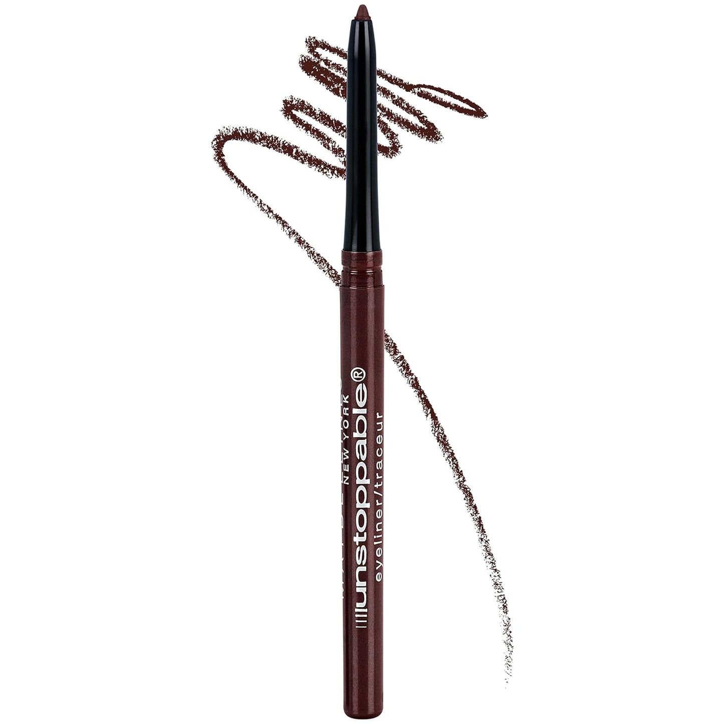 Maybelline Unstoppable Waterproof Mechanical Brown Eyeliner Pencil, Easy to Apply, Smooth Glide, Up to 24 Hour Wear, Cinnabar