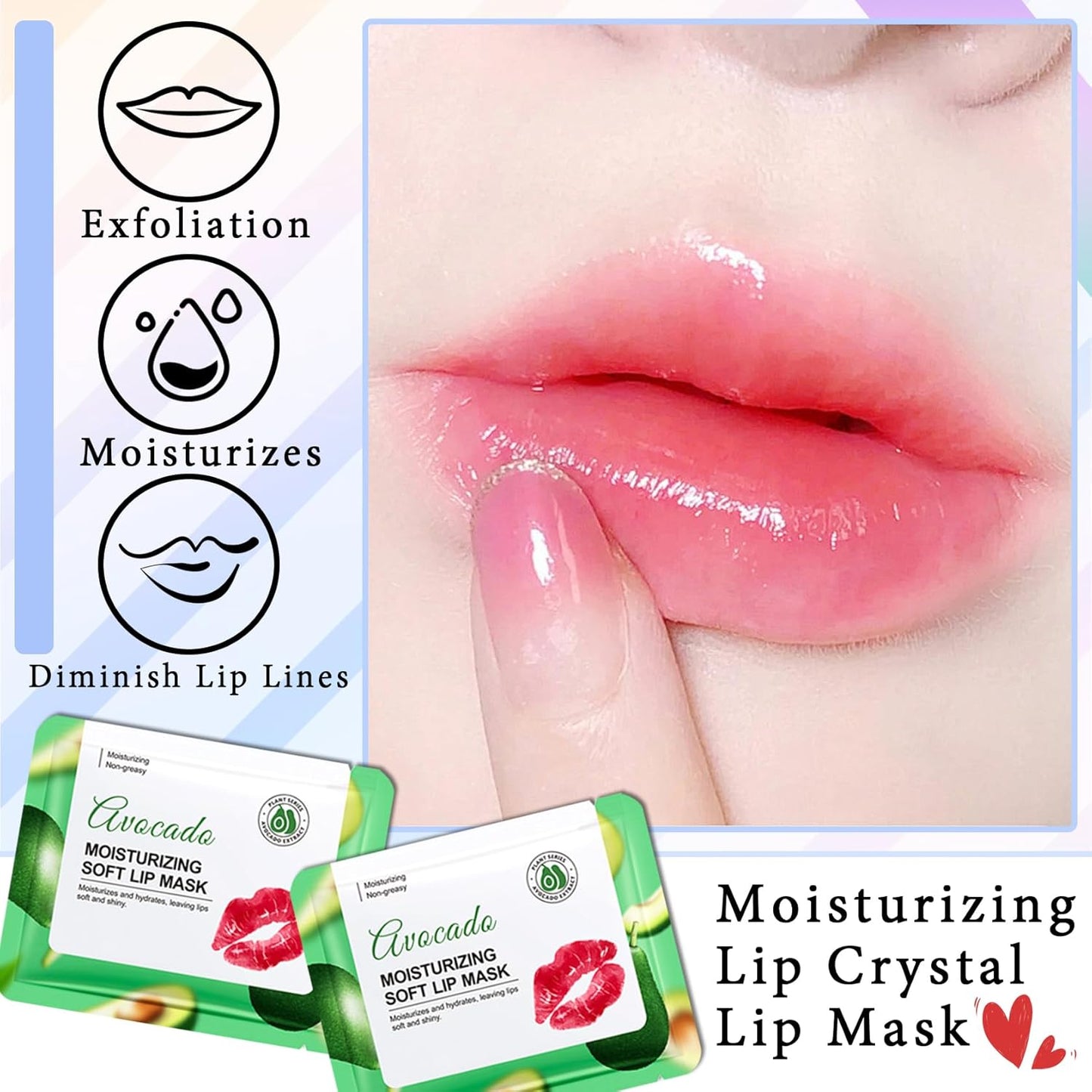 30PCS Moisturizing Lip Masks Set, Overnight Bulk Lip Patches, Long-lasting Hydrating Sleeping Lip Plumping Masks for Women 05