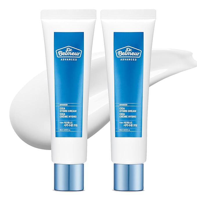 Advanced Cica Hydro Cream Special Set (2fl oz*2, Pack of 2) - Soothing, Barrier-Strengthening Face Moisturizer for Sensitive Skin. Korean Skin Care. Centella Asiatica