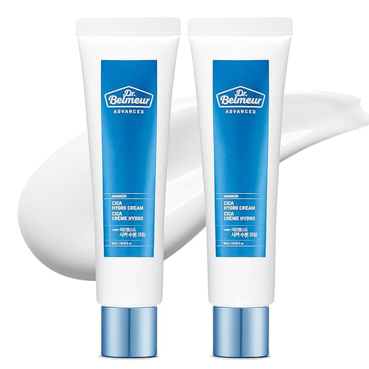 Advanced Cica Hydro Cream Special Set (2fl oz*2, Pack of 2) - Soothing, Barrier-Strengthening Face Moisturizer for Sensitive Skin. Korean Skin Care. Centella Asiatica