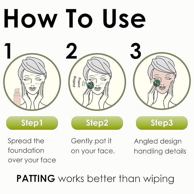 5Pcs Makeup Sponge For Foundation Concealer And Powder, Latex Free Blender Sponge For Natural And Easy Makeup Soft Long-lasting And Beginner-friendly, Green, Medium