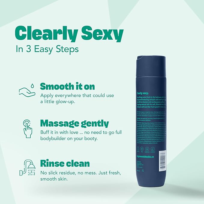 BHA Salicylic Acid Body Wash with Oat Milk, Blemish Body Wash for Back Blemishes, Bacne, Cleanser for Clear, Smooth Skin, Bare It All, 9.64 oz