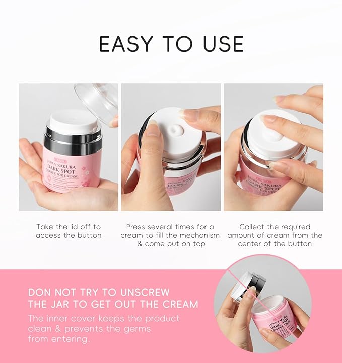 Day & Night Face Cream - JAPAN SAKURA Women Skincare Cream Moisturizer, Long-Lasting Hydration Glowing Skin (50ml)