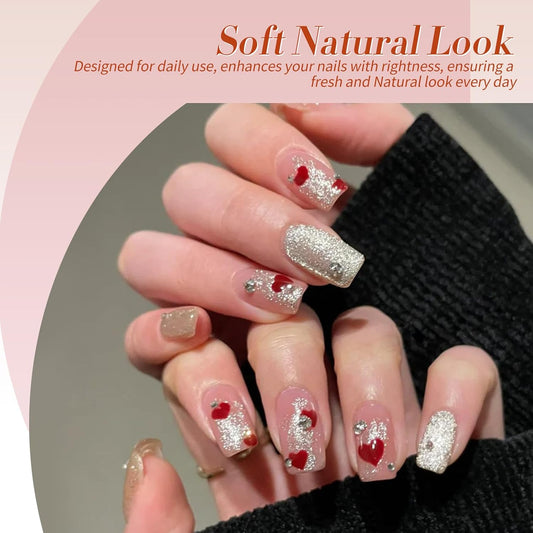 Born Pretty Gel Nail Polish Nude Pink Series,Jelly Transparent,Cat Magnetic Eye,Shimmer Glitter Holographic Nude Pink Gel Polish Kit for Salon Manicure and Nail Art DIY at Home 6Colors