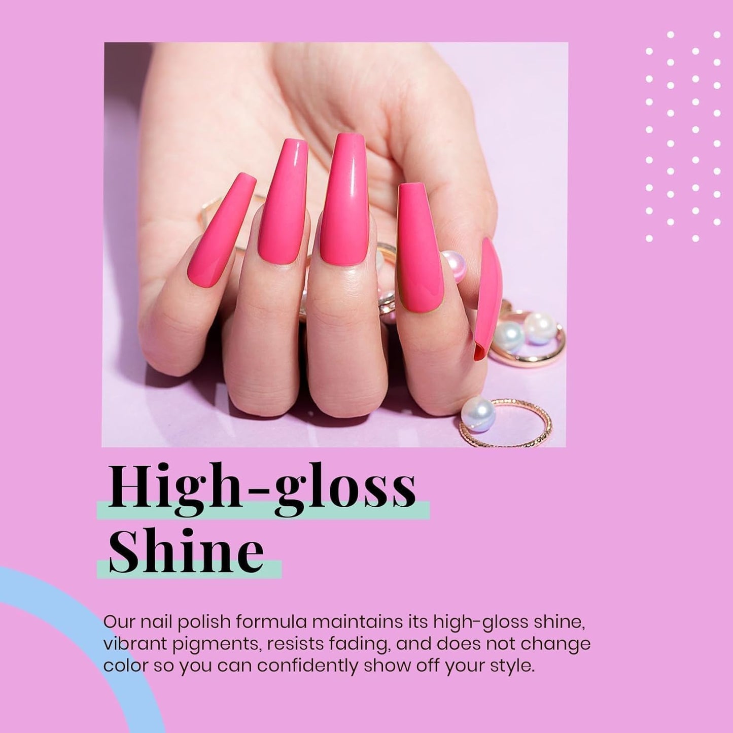 Beetles Hot Pink Gel Nail Polish 1Pcs 15ml Neon Pink Gel Nail Polish Bright Color Soak Off Uv LED Nail Lamp for Women DIY Manicure Gifts for Mom