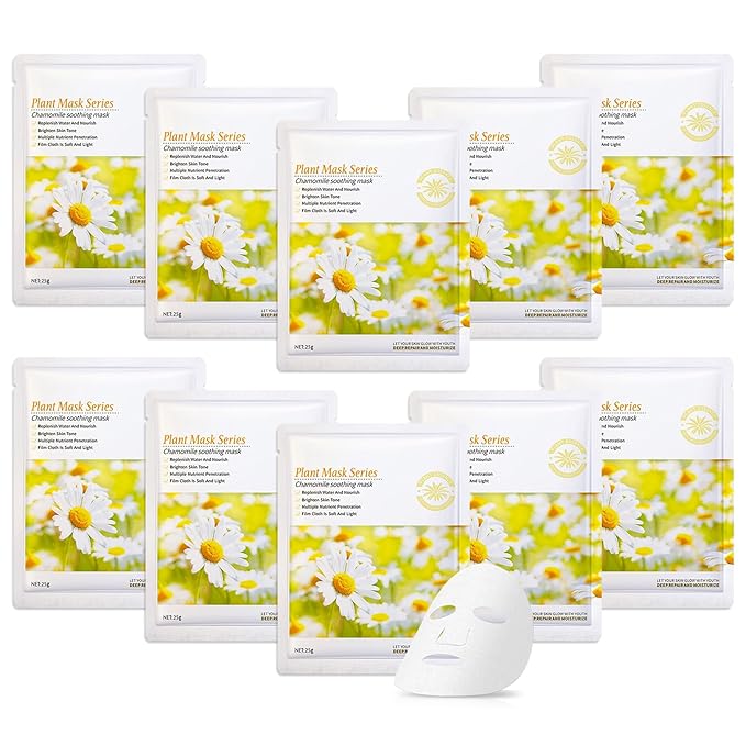 10 Pack Variety Facial Sheet Masks Skin Care Set, Hydrating Bulk Sheet Face Masks Skincare Gifts Set for Women Men, Long Lasting Moisturizing Face Mask Skincare for All Skin Type（B8)