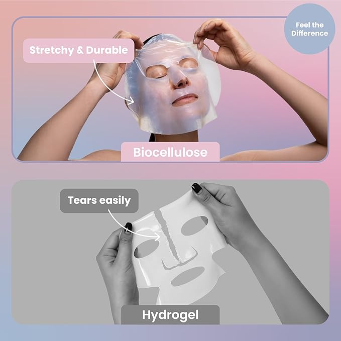 Body Restore Natural Collagen Face Mask 12 Pack – Korean Skin Care Mask with Fermented Coconut Water, Christmas Stocking Stuffers, White Elephant, Birthday Gifts for Women & Men, Dry Skin - Variety