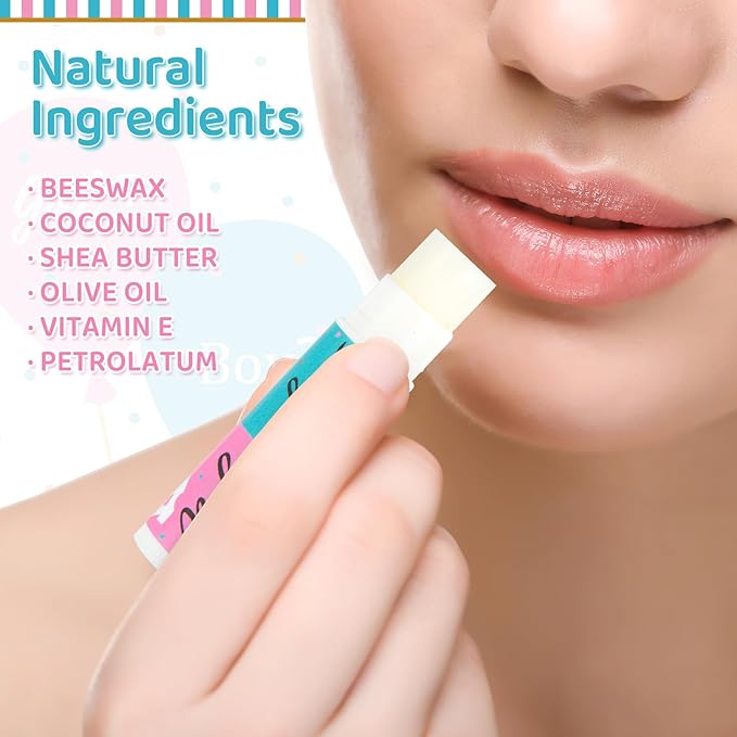 50 Pcs Baby Shower Lip Balm Gift Bulk, Boy or Girl Lip Balm for Guests, Babies Gender Reveal Lip Care, Moisturizing and Nourishing Lip Care for Baby Shower Supplies