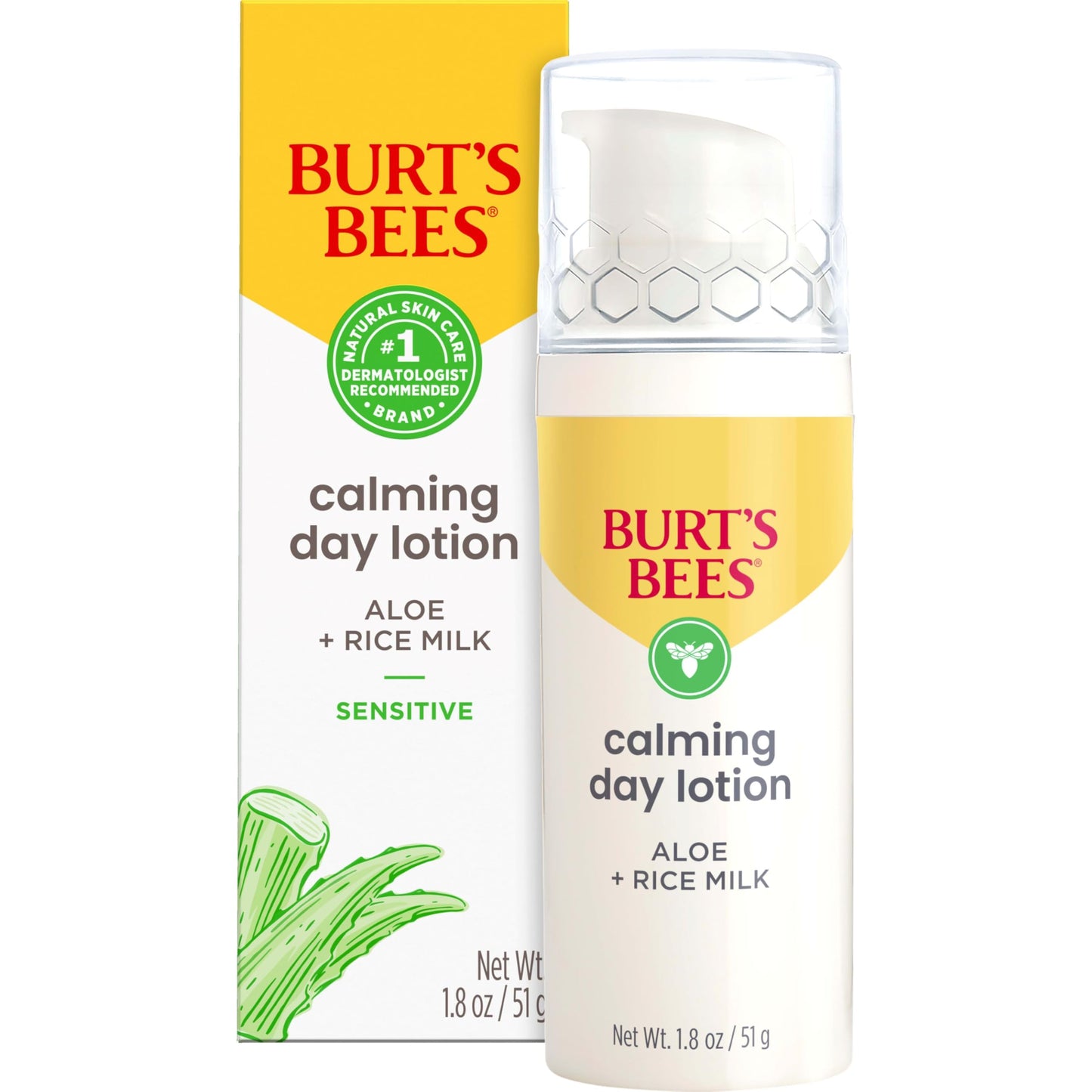 Burt's Bees Back To School Dorm Essentials, Calming Night Cream, With Aloe and Rice Milk, Face Moisturizer For Sensitive Skin, 98.8 Percent Natural Origin, 1.8 oz. Tub