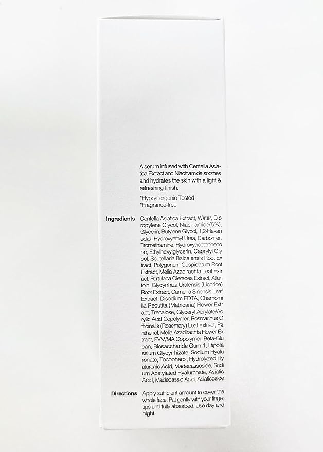 celimax The Real Cica Niacinamide AC Calming Serum 40ml | Hyaluronic Acid Redness Relief Moisturizing Soothing Restoring Serum Mild Formula for Sensitive,Christmas Gift Stocking Stuffers