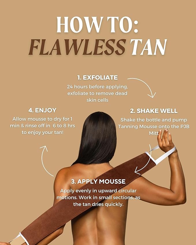 Bronzing Mitt and Medium Tanning Mousse - Made in the USA - Sunless Tanner for a Natural Glow