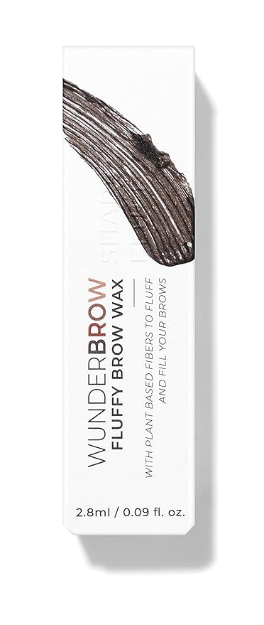 WUNDERBROW Fluffy Brow Wax, Vegan and Cruelty-Free Eyebrow Wax With a Waterproof Long Lasting Hold, Enriched with Jojoba and Argan Oil (Black/Brown)