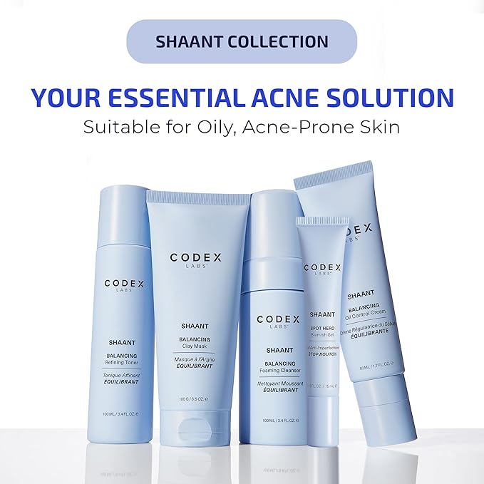 Codex Labs Shaant Spot Hero – Sulfur & Green Tea Gel for Blemish-Prone Skin | Fast-Drying Formula for Clear-Looking Skin | 0.5oz