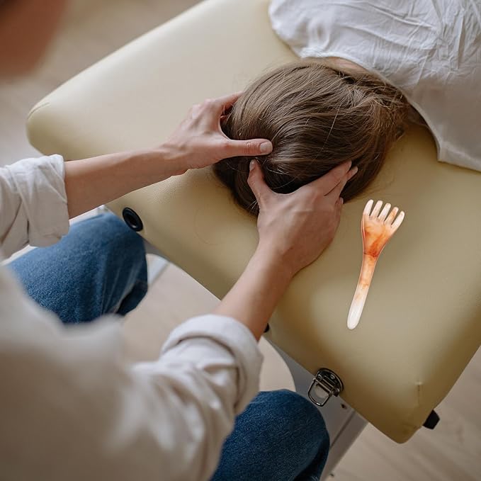 2pcs Head Massager Scalp, Resin Relax Massage Tool, Manual Scalp Massagers, Gua Sha Five Claw Scalp for Soothing Head Face Eye Nose Jaw Neck