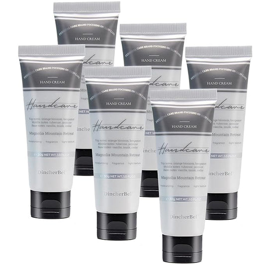 6 Pack Travel Size Hand Cream Set - 1 oz Moisturizing Lotion for Dry Cracked Hands, Magnolia Mountain Retreat Scented Hand Lotion Gift for Women, Nurses, Teachers, Bridesmaids