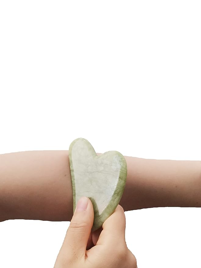 3 in 1 Ficial Face Ice Jade Roller and Gua Sha Tool, Natural Real Jade Anti-Wrinkle Face Eye Neck Massager Tool, Reduce Wrinkles, Puffiness, Migraine, Redness, Pain and Injury，Pink