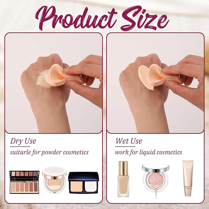 12 Pcs Round Makeup Sponges for Foundation Facial Powders Puff Cosmetic Sponge Round Foam Pad Powders Blender(Skin Color)