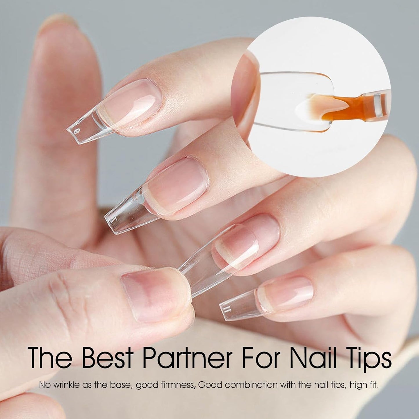 CANNI 2Pcs Gel Nail Glue for Acrylic Nails Tips and False Nails Tips Gel Nail Polish, UV Lamp Cure