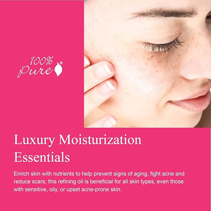 100% PURE Intensive Nourish Facial Oil Hydrating Face & Body Moisturizer Natural Illuminating Dry Skincare for Women & Men - Vegan - 1oz