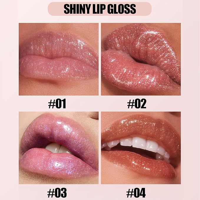 12 Pcs Liquid Lipsticks Lip Gloss Set with Matte,Glossy and Glitter Lip Makeup Long-Lasting Waterproof Lip Stain for Gift and Women