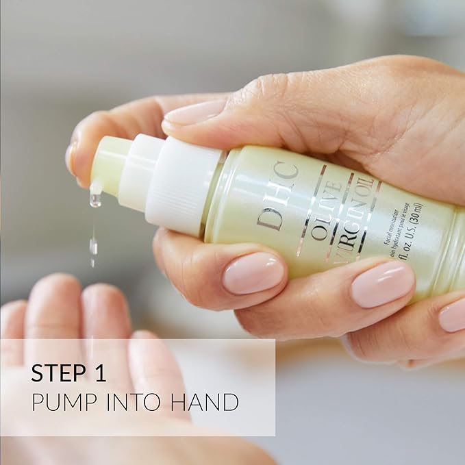 DHC Olive Virgin Oil and Olive Virgin Oil Mini, Facial Moisturizer, Hydrating, Nourishing, Lightweight, Fragrance and Colorant Free, All Skin Types, 1 fl. oz. and 0.16 fl. oz.