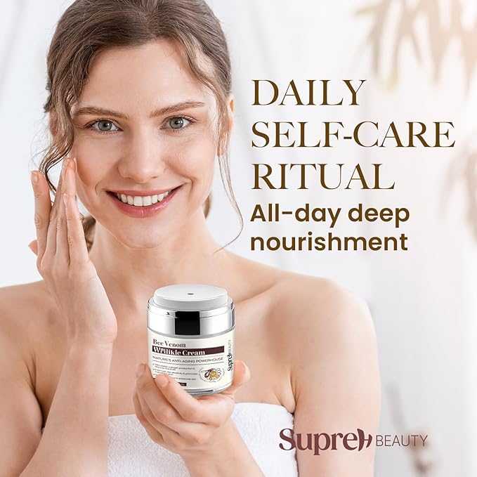 Bee Venom Wrinkle Cream: Bee Venom Skin Treatment Cream Restoration with Hyaluronic Acid Niacinamide and Peptides - for fine lines and face firming 50ML