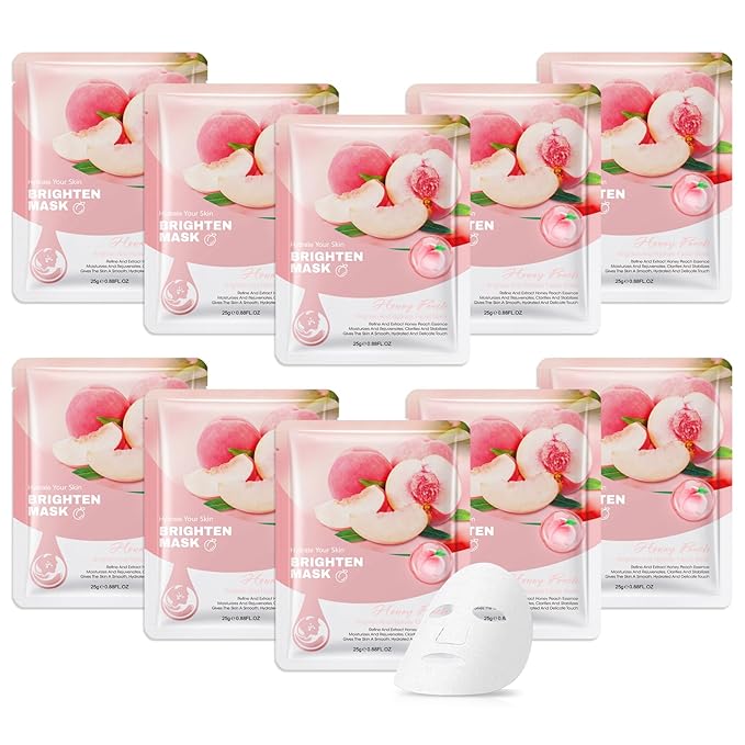 10 Pack Variety Facial Sheet Masks Skin Care Set, Hydrating Bulk Sheet Face Masks Skincare Gifts Set for Women Men, Long Lasting Moisturizing Face Mask Skincare for All Skin Type（C9)