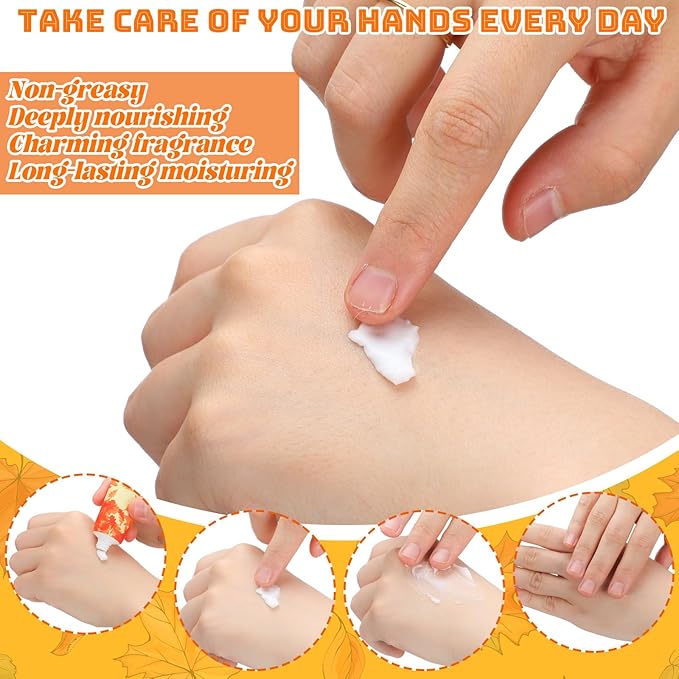 100 Pcs Fall Hand Lotion Bulk Gifts for Women Maple Leaves Hand Cream Gift Natural Botanical Fragrance Lotion for Chapped Hands 30ml Mini Travel Working Autumn Thanksgiving Party Supplies