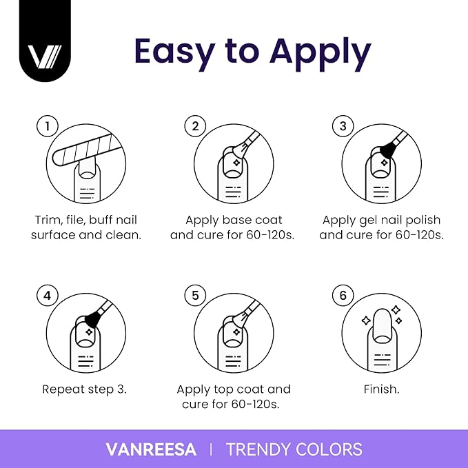 VANREESA Gel Nail Polish Kit with U V Light 52 Pcs Gel Polish Nail Set 36 Trendy Colors Nail Polish Set + Base and 3 Effects Top Coat with Manicure Tools Complete Nail Kit Gifts for Women Girls