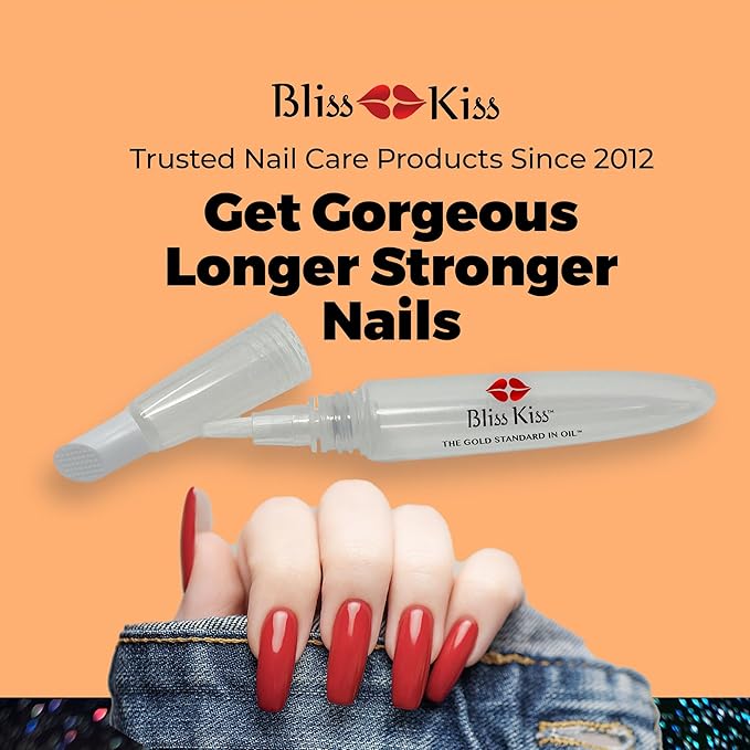 Bliss Kiss Refillable Nail Oil Pen & Simply Pure Cuticle Oil 15 ml Bottle Bundle