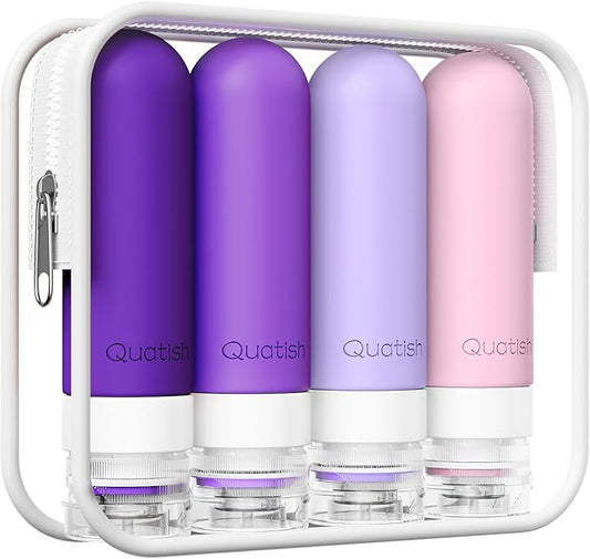 18 Pack Travel Bottles for Toiletries, Original Patented, TSA Approved Travel Size Containers, Leak Proof Silicone Shampoo and Conditioner Bottles Women & Men, Airplane Essentials, Multicolor