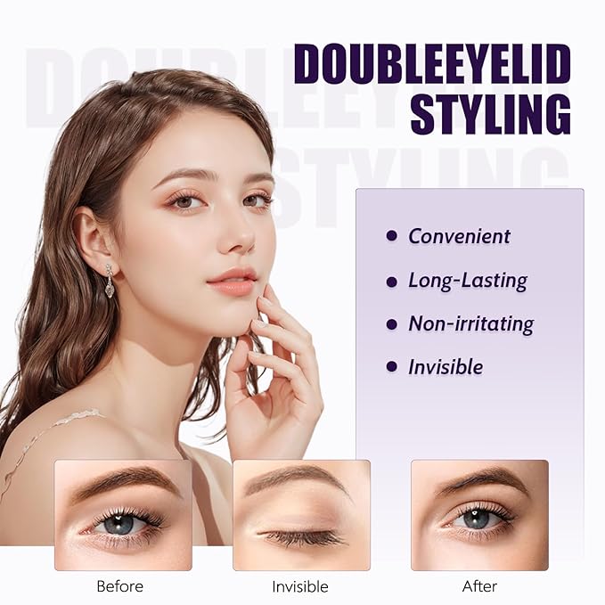 Double Eyelid Tape 600 Pcs,Create Perfect Double Eyelids, Lift Sagging Eyelids, Change Asymmetrical Eye Size,Three Sizes To Perfectly Enhance Your Eyes,And Make Your Eyes More Charming