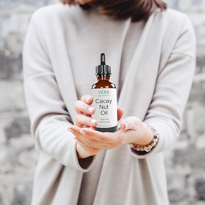 CACAY NUT OIL 100% Pure & Natural, Unrefined, Cold-Pressed For Face, Dry Skin, Nails, Lips, Body & Hair - Reduce Hair Breakage, Appearance of Scars from Psoriasis, Eczema & Acne