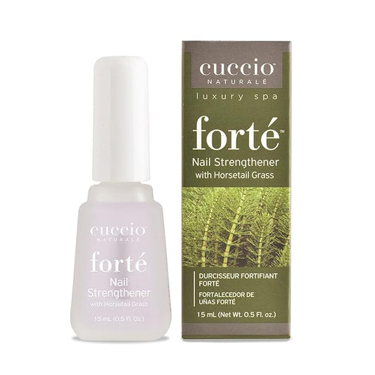 Cuccio Naturale Forte Nail Strengthener Treatment - With Horsetail Grass - Protects Against Cracking, Splitting And Breakage - Nutrient Rich Formula Makes Finger And Toenails More Pliable - 0.5 Oz