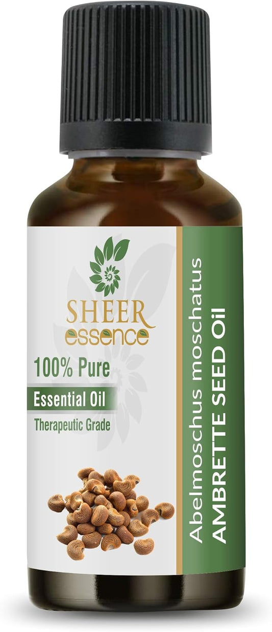 Ambrette Seed Oil 15 ML (0.51 Fl.OZ) | 100% Pure Natural Undiluted Uncut Therapeutic Grade Abelmoschus Moschatus Essential Oil