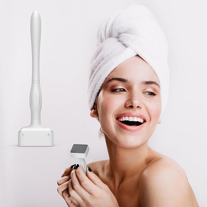 Derma Stamp Microneedle Roller For Face, Derma Roller for Beard, Microneedling Roller | For Women and Men | Micro Needle Roller For Face Scalp Derma Stamp 0.25mm