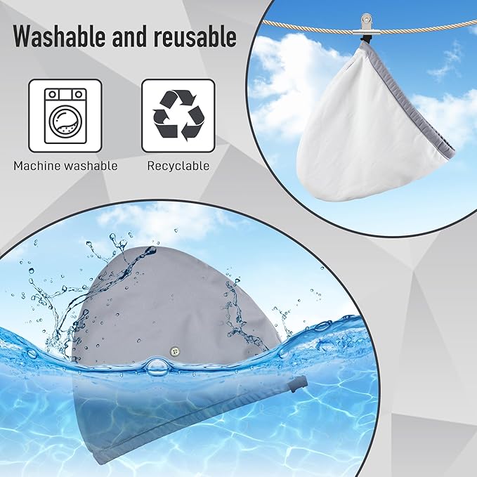 Castor Oil Pack Wrap for Head, Reusable Castor Wrap Organic Cotton for Women Sleeping,Castor Patch for Thinning, Balding, Dry and Damaged Hair