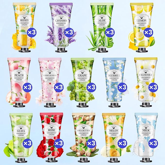 42 Pack Hand Cream Gifts Set for Women, Bulk Hand Lotion for Birthday Gifts for Women, Bridesmaid Gifts, Thank You Gifts, Party Favors, Mini Moisturizing Hand Lotion Travel Size for Dry Cracked Hands