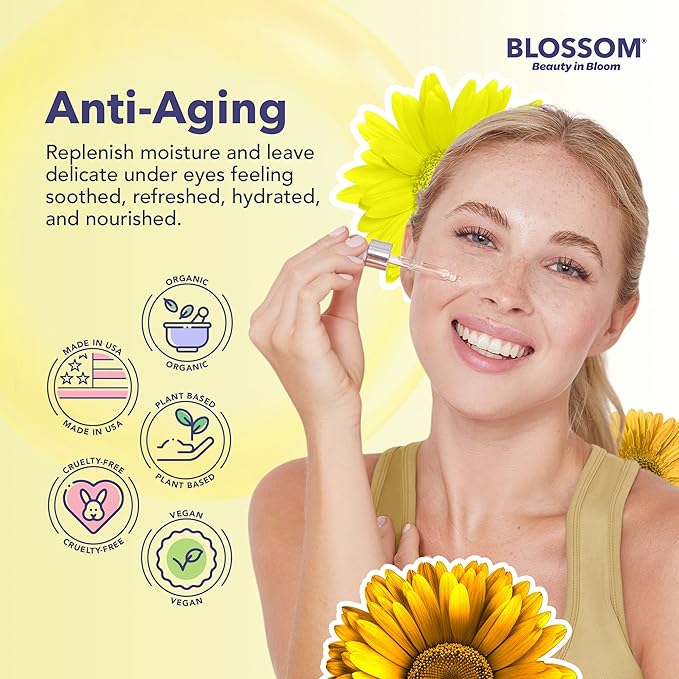 Blossom Unscented All Natural, Vegan, Cruelty Free Face Oil with Vitamin E, Infused with Real Flowers, Made in USA, 0.5 fl. oz., Summer Breeze