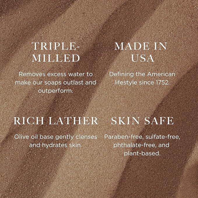 Caswell-Massey Men’s Bar Soap Gift Set - Jockey Club Scent - Triple-Milled Moisturizing Body Soap Bars for All Skin Types, Plant-Based Formula with Essential Oils, Made in USA, 3 x 5.8 oz