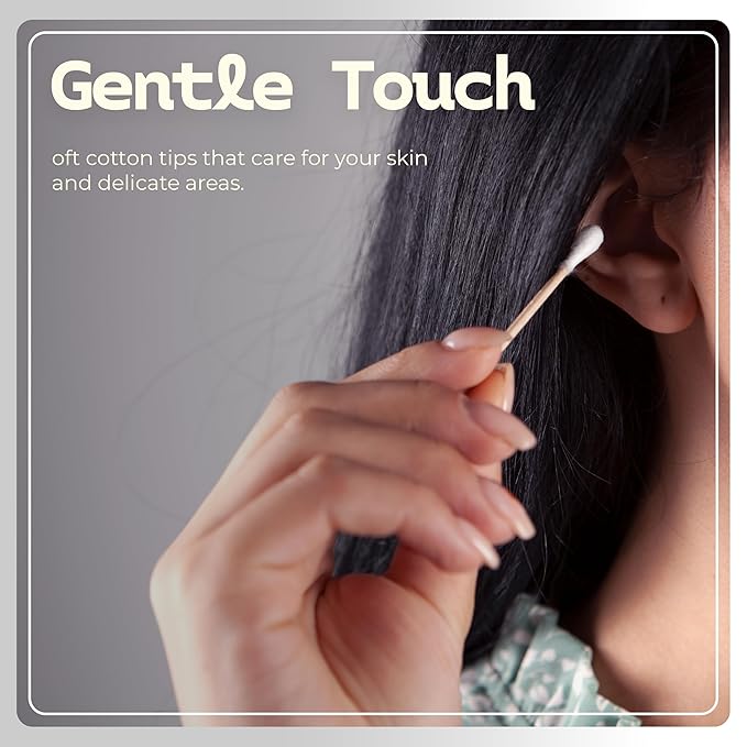 Bamboozle Eco-Friendly Bamboo Cotton Swabs - Sustainable, Biodegradable, & Stylish Personal Care Solution, 1000 count