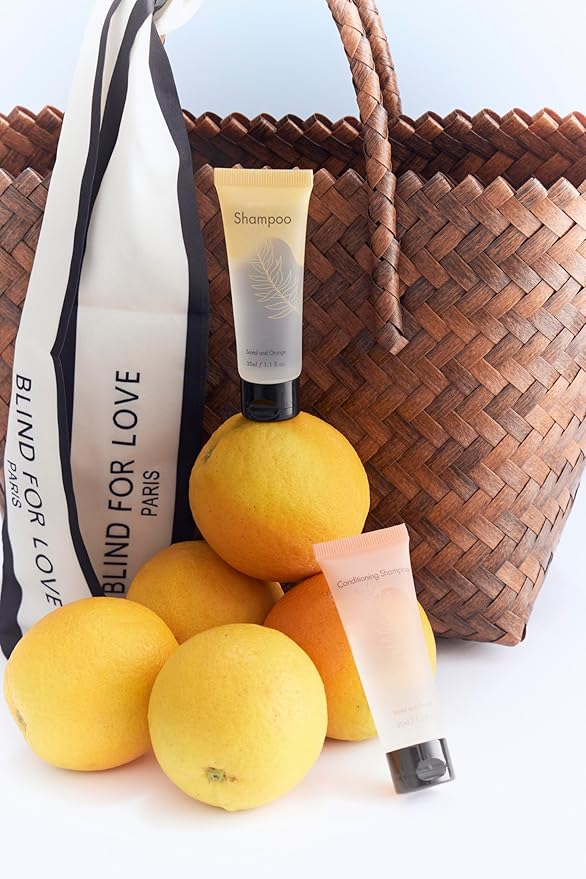 100 Pack Bulk Shampoo and Conditioner 2 in 1 Travel Size Toiletries 1 Oz Each Individually Wrapped Hotel Supplies and Toiletries for Guest