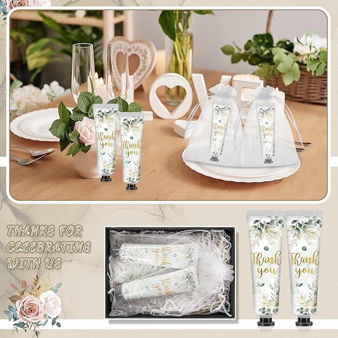 48 Sets Thank You Hand Cream Gifts Bulk Baby Shower Hand Cream Travel Size Lotion Bulk Fall Thanksgiving Party Supplies Favors Birthday Wedding for Guest