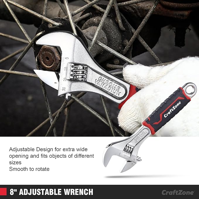 5-Piece Pliers & Wrench Set - Ideal Gift for Mechanics - Construction - Plumbing - Electrical Work - Includes 6" Long Nose & Diagonal Pliers - 8" Adjustable & Combo Wrench - 10" Groove Joint Plier