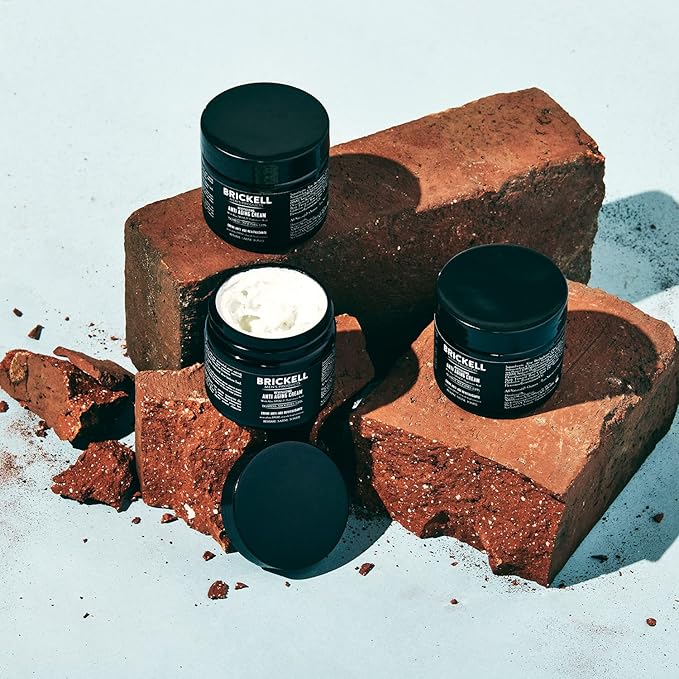 Brickell Men's Revitalizing Anti-Aging Cream For Men, Face Moisturizer For Face To Reduce Fine Lines and Wrinkles, Natural and Organic Anti Wrinkle Night Face Cream, 2 Ounce, Scented
